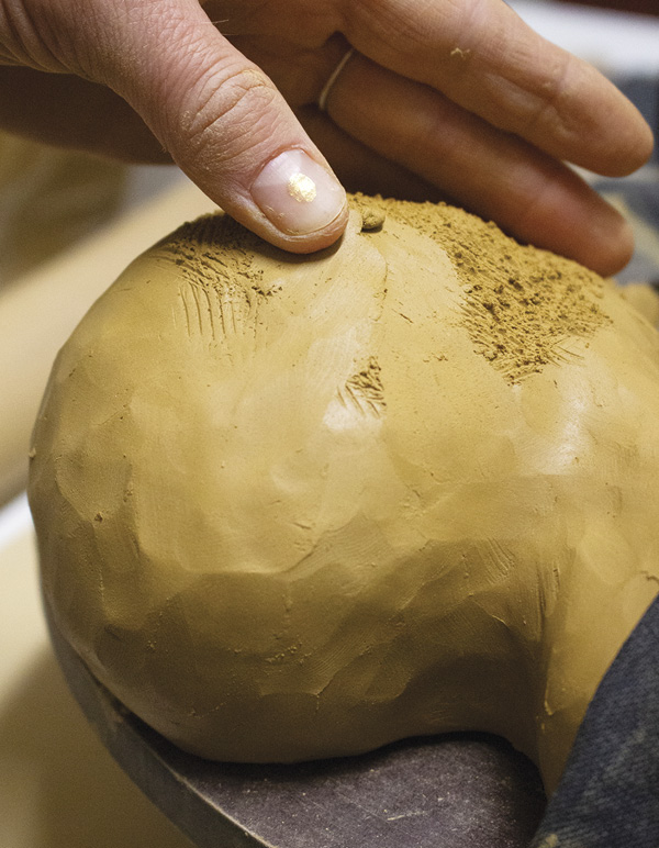 12 Smooth out the texture with your fingers. Then allow to slowly dry.
