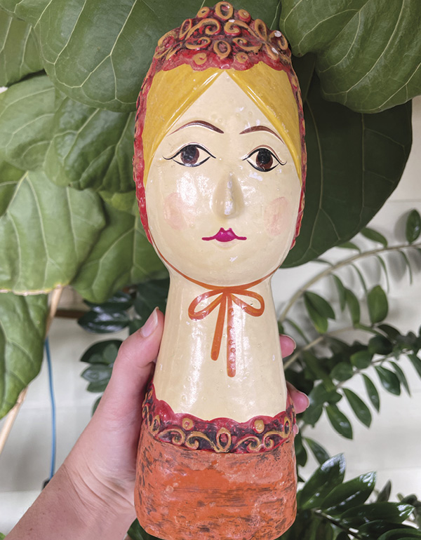 A. A Gemma Taccogna papier-mache sculpture, which inspired this project.
