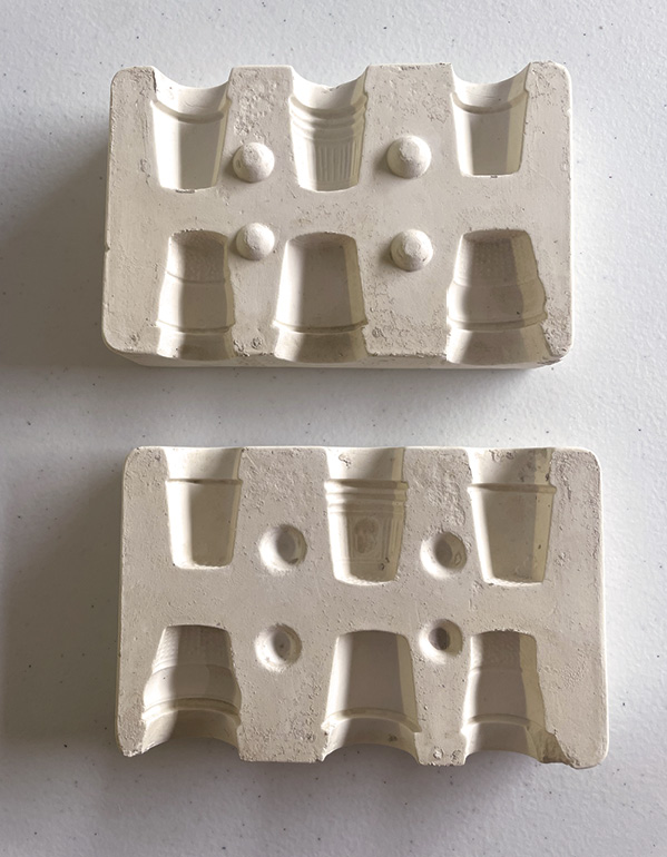 10 A vintage thimble plaster mold found online or you can also make your own.