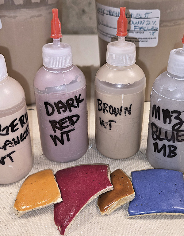 10 Example of test tiles that help build my color palette.