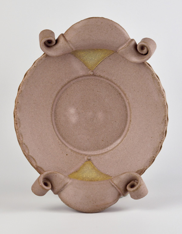 17 The finished saucer and fired to cone 10 in an electric kiln.