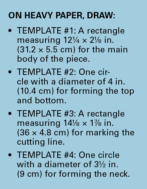 Measure and cut out four templates for a jar.