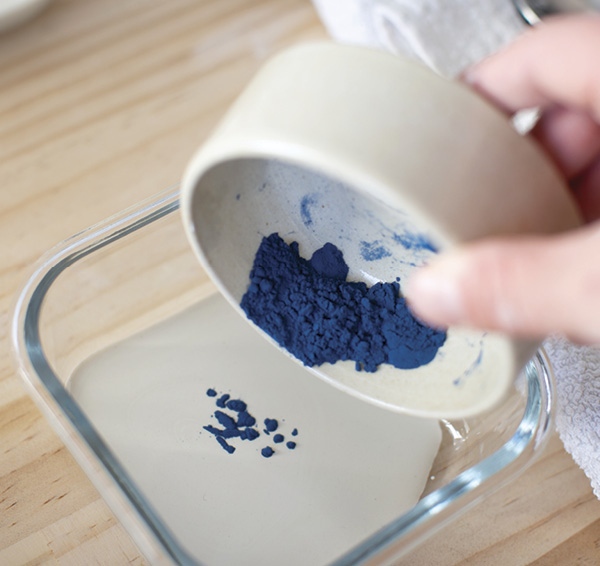 2 Measure the base: From your batch of engobe, measure out 100mL and place it in another bowl.
