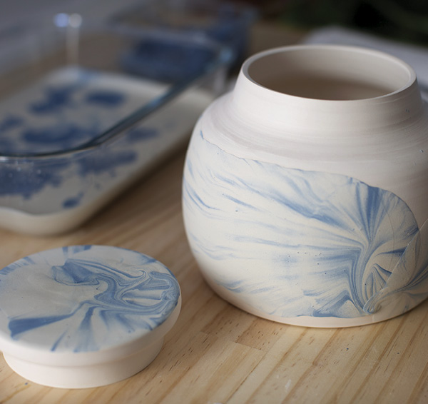 6 Allow the piece to dry completely. Dip or spray with a clear glaze and fire according to your clay’s instructions.