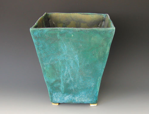 Strontium Blue Bronze cone 6 glaze.