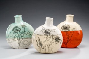 Three vases by Diana Fayt