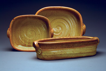 handmade pottery baking dishes