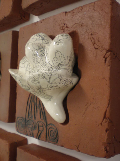 Ceramic Artist Lydia Thompson Bloodlines detail photo