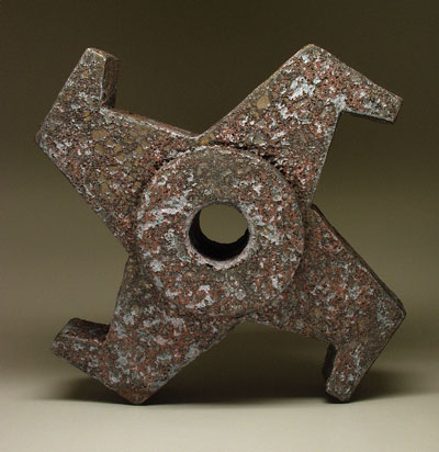 Salvaged, from the Industrial Intuitions series, 26 in, (66 cm) in height, soda-fired stoneware, 2007.