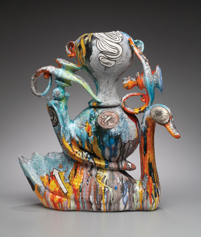 Nice Nester, 25 in. (64 cm) in height, ceramic with glaze, 2007. Photo: Peter Lee.