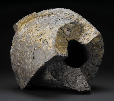Untitled #102, 14 in. (36 cm) in length, native clay, 2008.