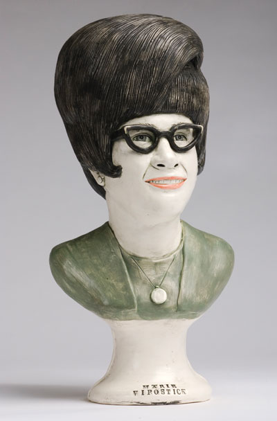 Portrait of Marie Virostick from Good Girls 1968, 13 in. (33 cm) in height, earthenware, glaze, plaster.