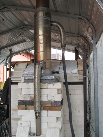 The biodiesel burner and blast tube for vegetable fuel kiln at Shippensburg University (see diagram below).