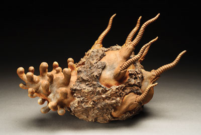 Untitled, 19 in. (48 cm) in height, stoneware, fired to cone 10 in reduction, 1995.
