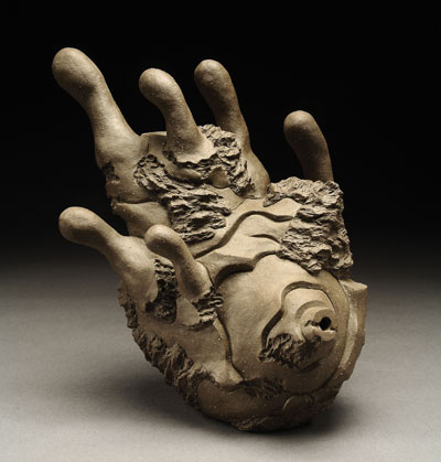 Untitled, 12 in. (30 cm) in height, stoneware, fired to cone 10 in reduction, 1998.