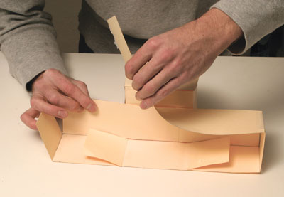 Fig.16 Construct a maquette from the templates to help visualize the finished clay piece, then disassemble it.