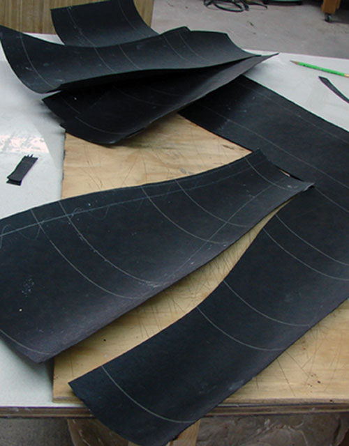 Fig.1 Cut out tarpaper sides.