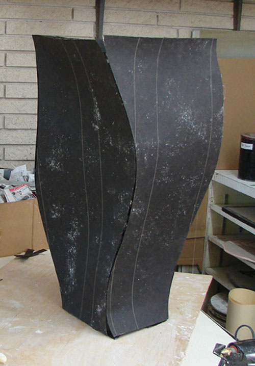 Fig.4 The finished form standing upright.
