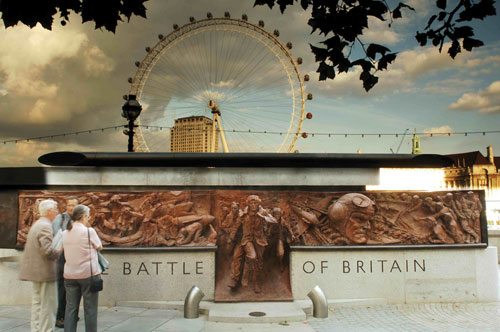 The Battle of Britain London Monument, bronze cast from clay. Photo: Woodhouse.