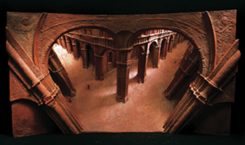 The Nave, 50 in. (128 cm) in width, terra cotta, resin, 2000.