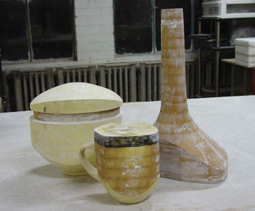 Fig.1 Finished wooden prototypes of various vessels sealed with polyurethane.