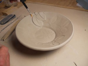 slab pottery bowl