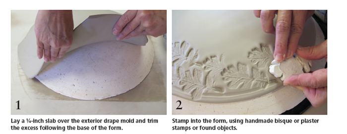 Making a plaster mold for a ceramic clay sculpture House for