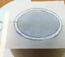 6 Flip the base over, add tracing paper, and trace the edges with a water-based marker.