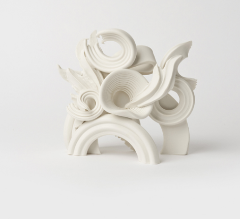 Jo Taylor’s Conclave V, 7¾ in. (20 cm) in height, porcelain.