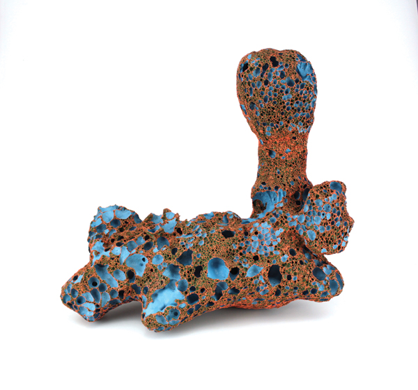 Untitled, 20 in. (51 cm) in length, solid-cast ceramic glaze, acrylic paint, 2014.