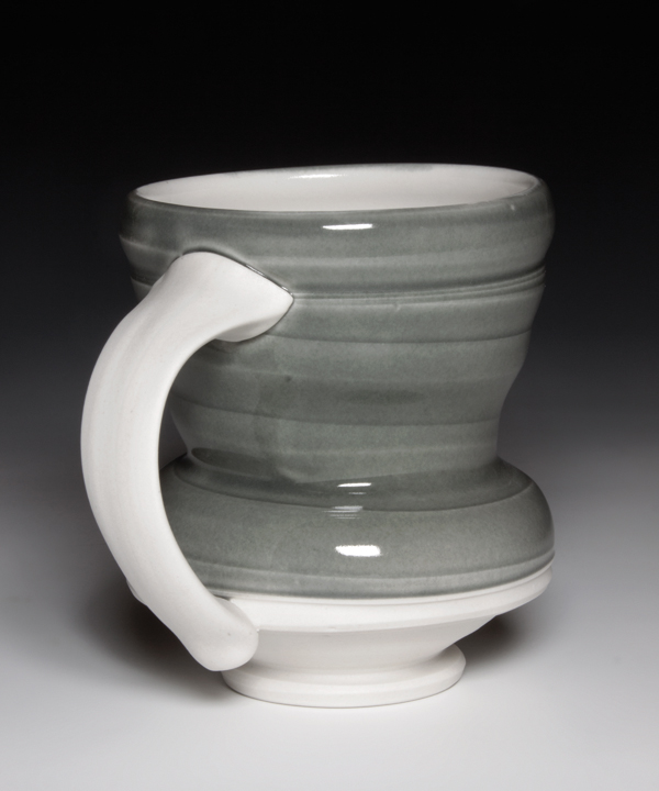 12 Mike Jabbur’s mug, wheel-thrown stoneware, fired to cone 9 in oxidation, 2014.