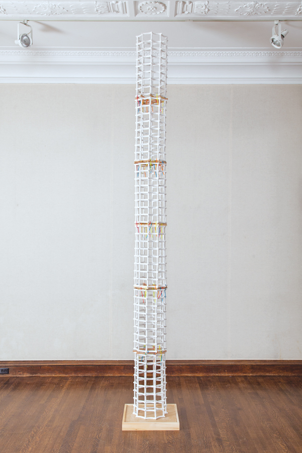 8 Column, 11 ft. (3.35 m) in height, ceramic, wood, plastic, 2012. Photos: Joseph Hu.