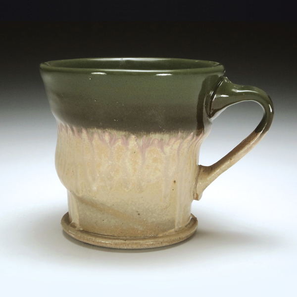 Wheel-thrown mug, ceramic, reduction fired.