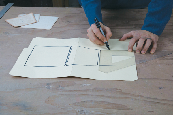 1. Measure and cut the slab pottery templates, then build forms using the paper templates until you come up with one that you like.