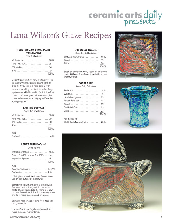 Handbuilding with Color & Texture with Lana Wilson