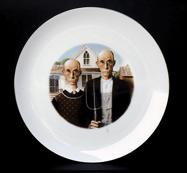 4 Howard Kottler’s Look-Alikes, 1972. This was one of a set of plates I got from Howard while in school.