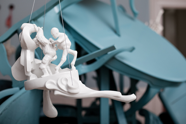 2 Louise Hindsgavl’s All Your Qualities (detail), 19 in. (48 cm) in height, porcelain, 2014.