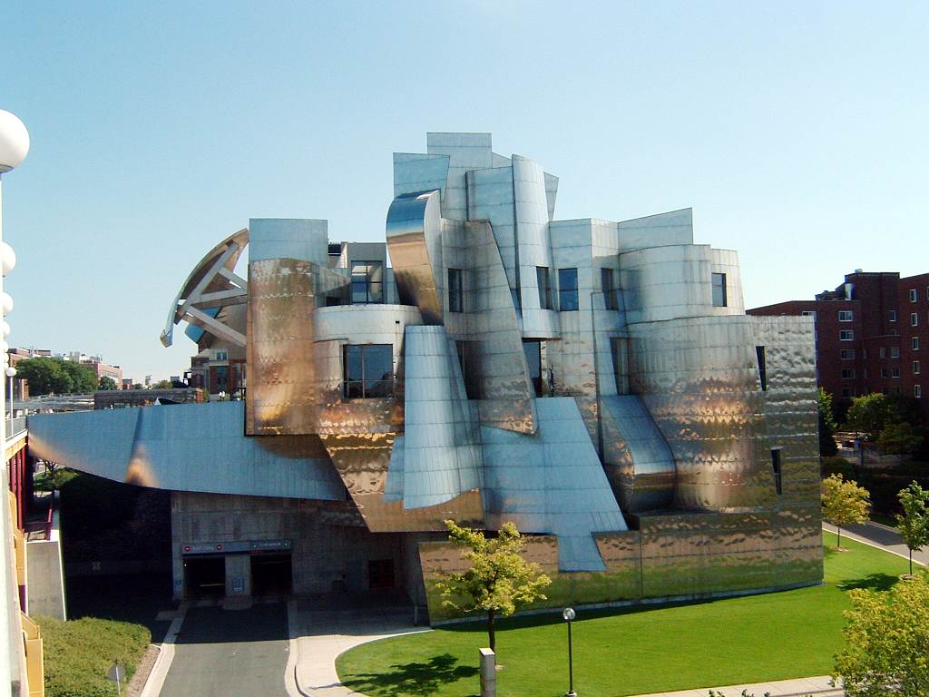 2 Exterior view of the Weisman Art Museum at the University of Minnesota in Minneapolis.