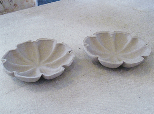7 Once the castings have become leather hard, they are easily removed from the mold.