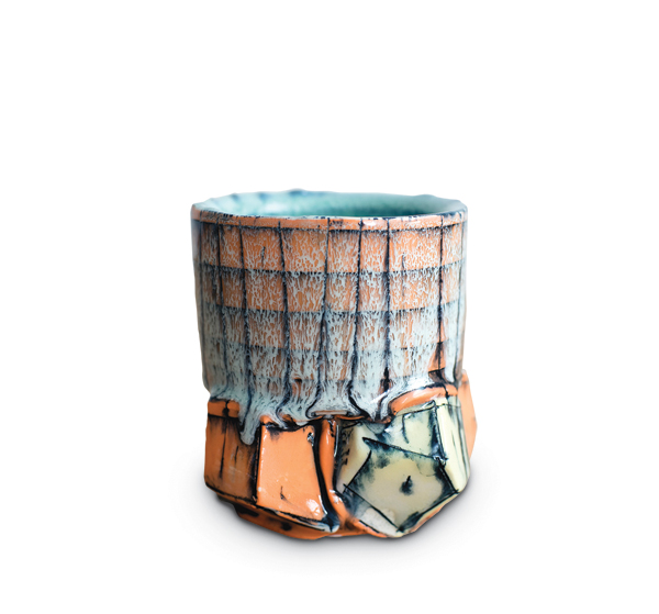 2 Brett Freund’s Gem Cup, 4 in. (10 cm) in height, porcelain, 2017.