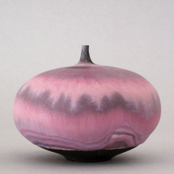 6 Pink/lavender squat Feelie, 3¾ in. (9 cm) in diameter, 1960s.