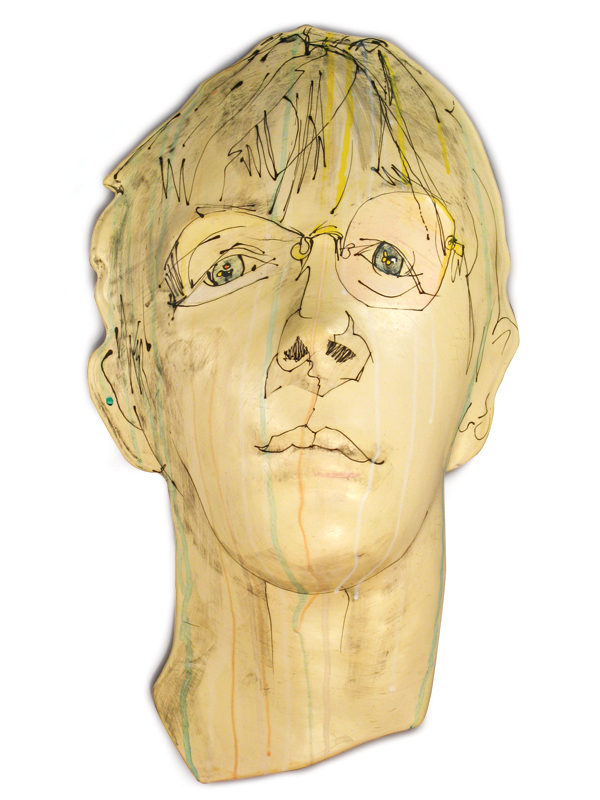 3 Suzanne Storer’s Selfie, 25 in. (64 cm) in height, ceramic, mixed media, 2015.
