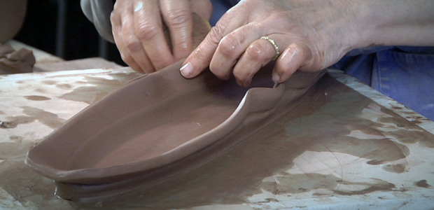 clay serving platters