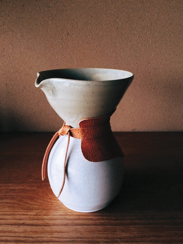 4 Pour-over coffee pot, 7¾ in. (20 cm) in height, stoneware, two-toned glaze, fired in a gas kiln, 2014.