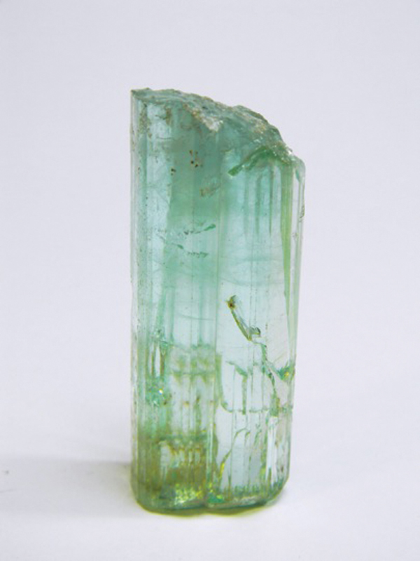 1 Aquamarine (beryl), which is light blue due to Fe2+ impurities.