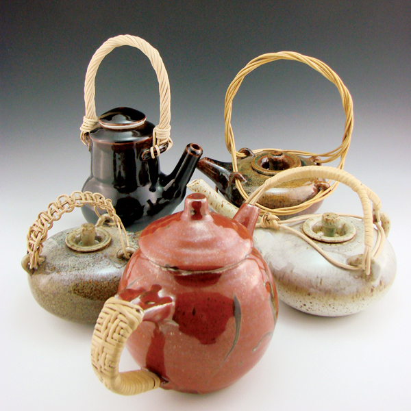 Handmade Ceramic Teapot with Eye Catching Style & Rope Wrapped