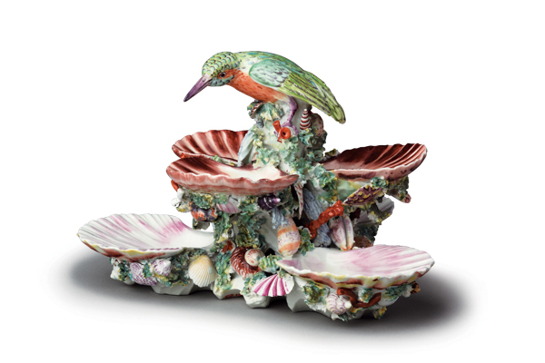 3 Derby Porcelain Works’ shell sweetmeat or pickle dish, porcelain, 1760–70. Bequest of Mrs. Helen Shumway Mayer. All photos courtesy of the Winterthur Museum.