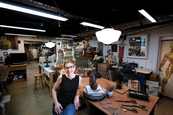 2 Kirsten Stingle in her studio.