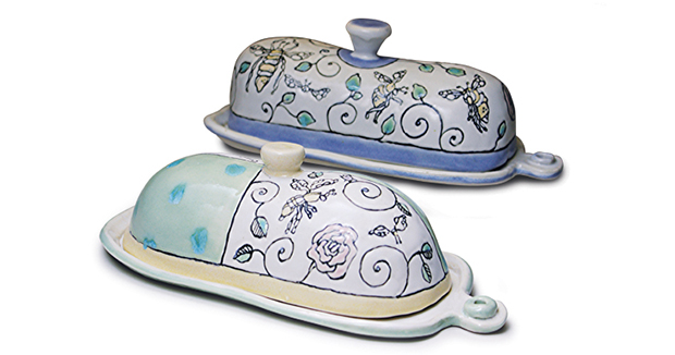 ceramic butter tray