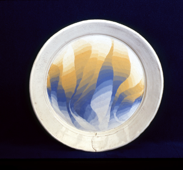 2 Plate, 11 in. (28 cm) in diameter, colored porcelain, 1978.